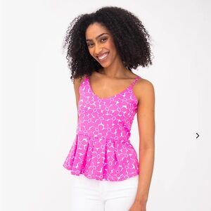 Mahi Gold L Large Sophie Tank Top Chathan Cloth - Baha in Pink New